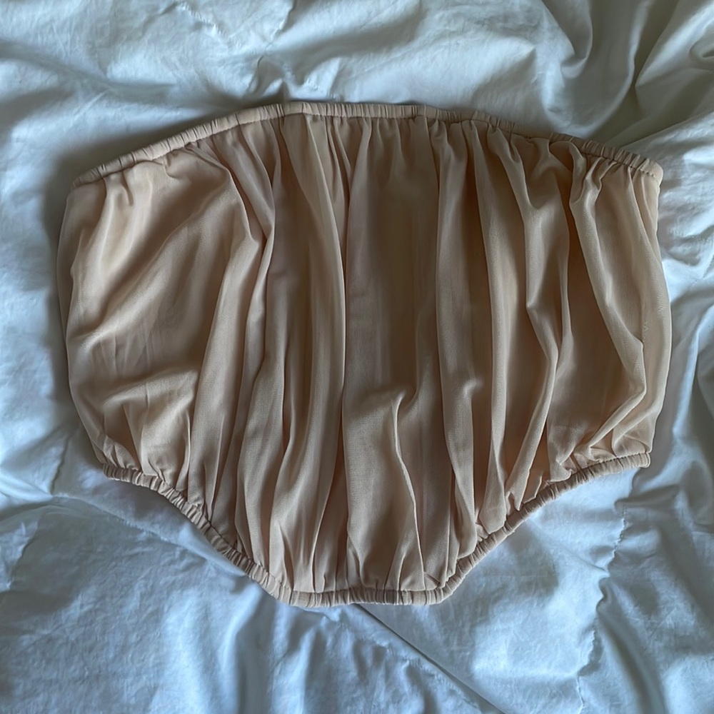 Strapless crop top with zip back size us 4